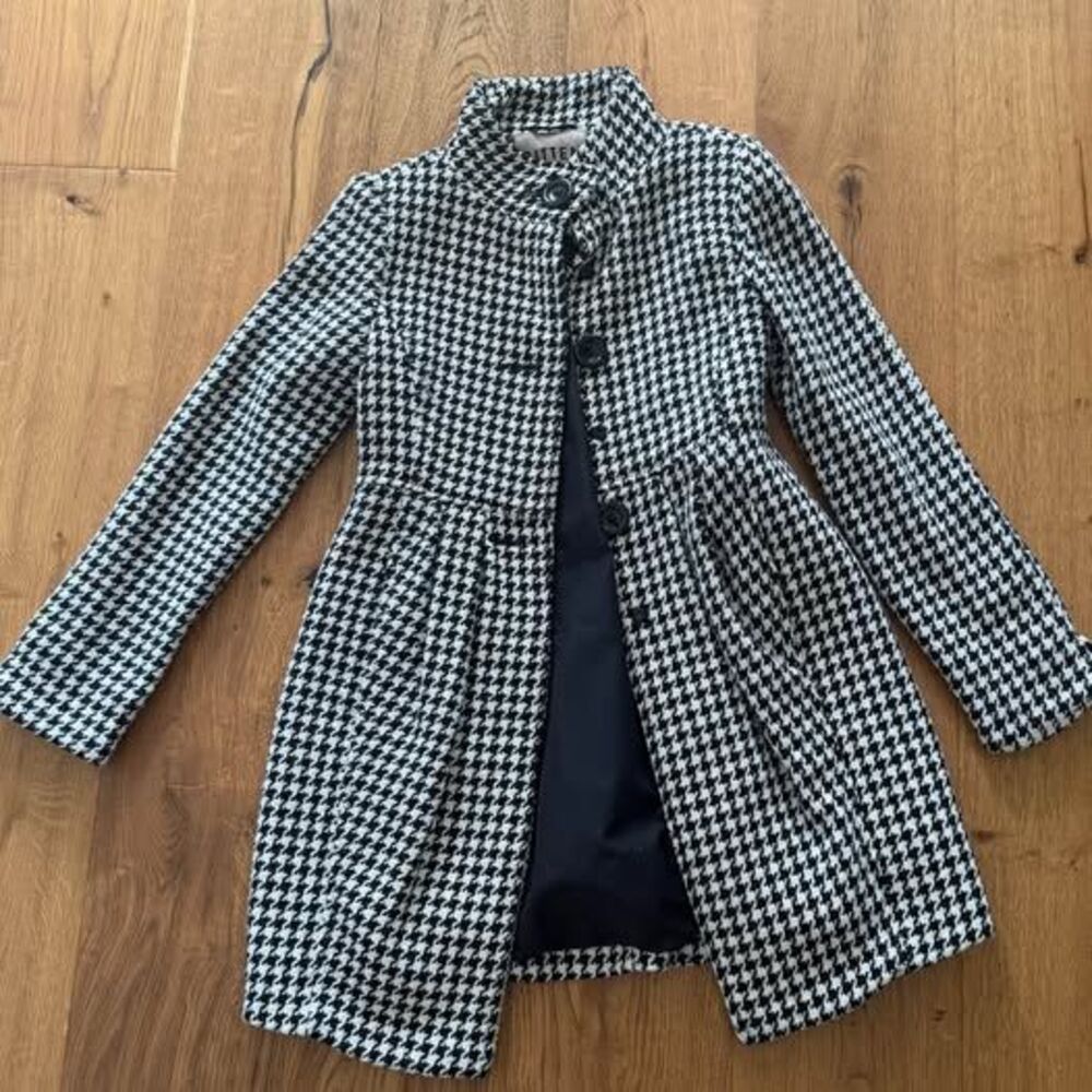 Y2K Sarah Jessica Parker BITTEN Houndstooth Coat XS – Vintage 2000s